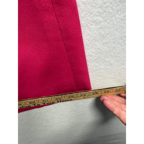 Vintage Hot Pink A-Line Midi Skirt With Side Pockets Back Zipper Closure Womens - Picture 8 of 9